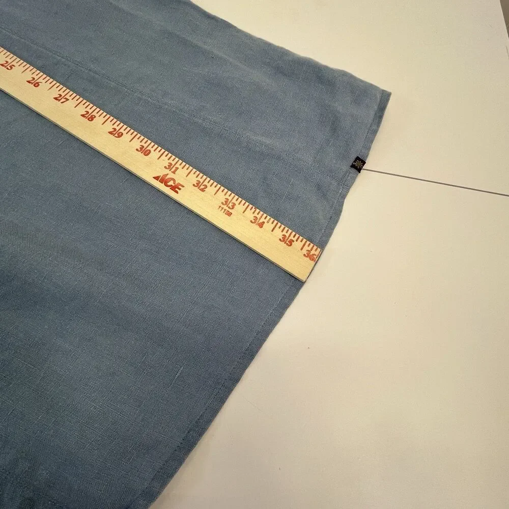 LaNaturelle 100% Linen Chambray ‎ Sleeveless Shift Dress Casual Womens Sz Med - Picture 11 of 11